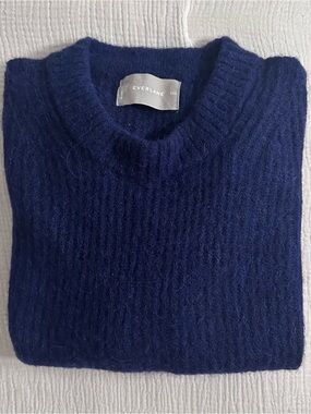EVERLANE The oversized alpaca crew in Heather Cobalt - Blue Size XXS